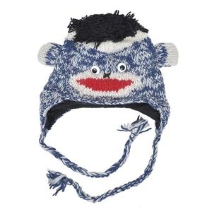 100% Wool Nepal Handcraft Animal Hat: Monkey